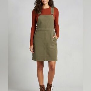 NEW HYFVE Olive Green Overall Dress